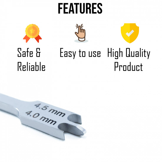 Orthodontic Bracket Height Measuring Gauges Wick Type Positioning (0.18 CM)